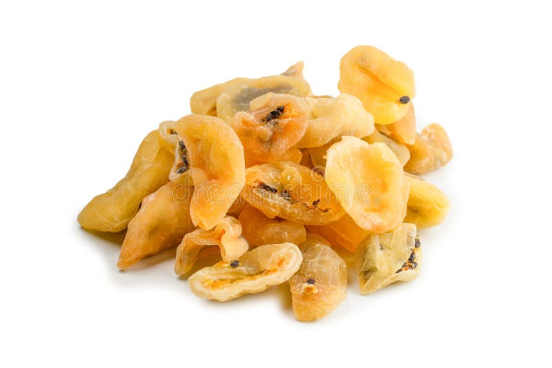 Dried Passion Fruit Isolated on a White Background Stock Photo Image