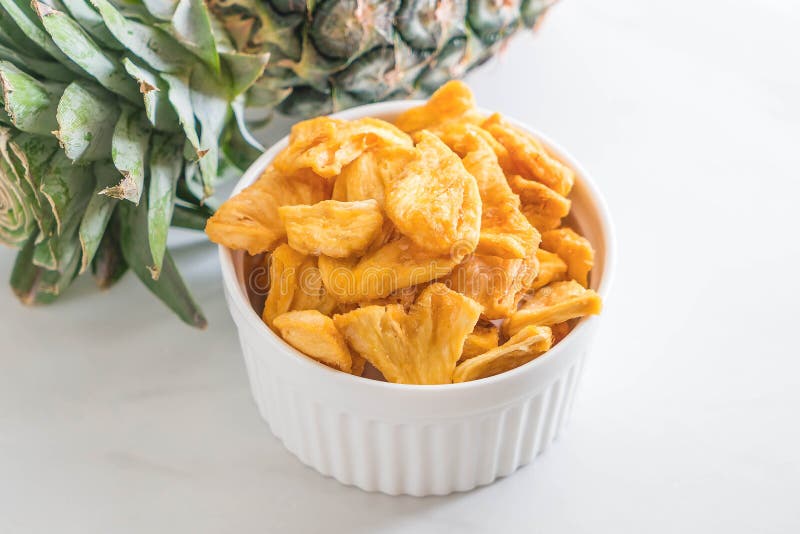 Dried Pineapple Crispy Chips Stock Image Image of health, nutrition