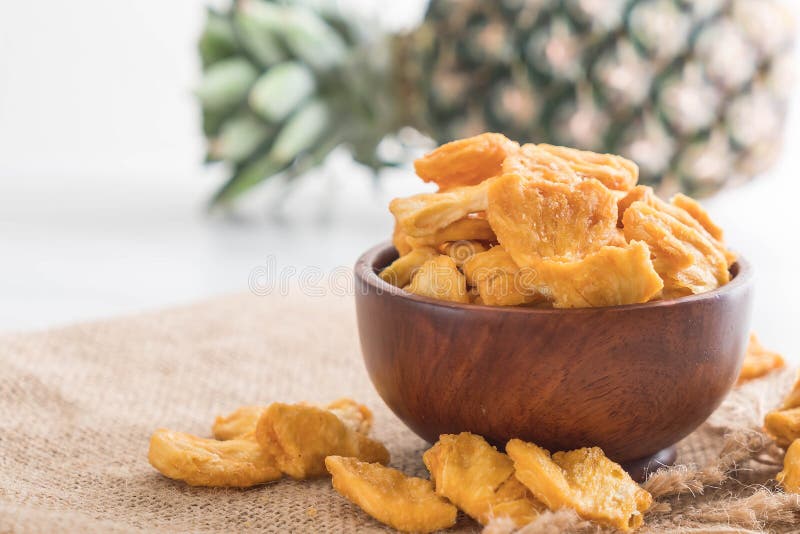 Dried Pineapple Crispy Chips Stock Image Image of natural, fried