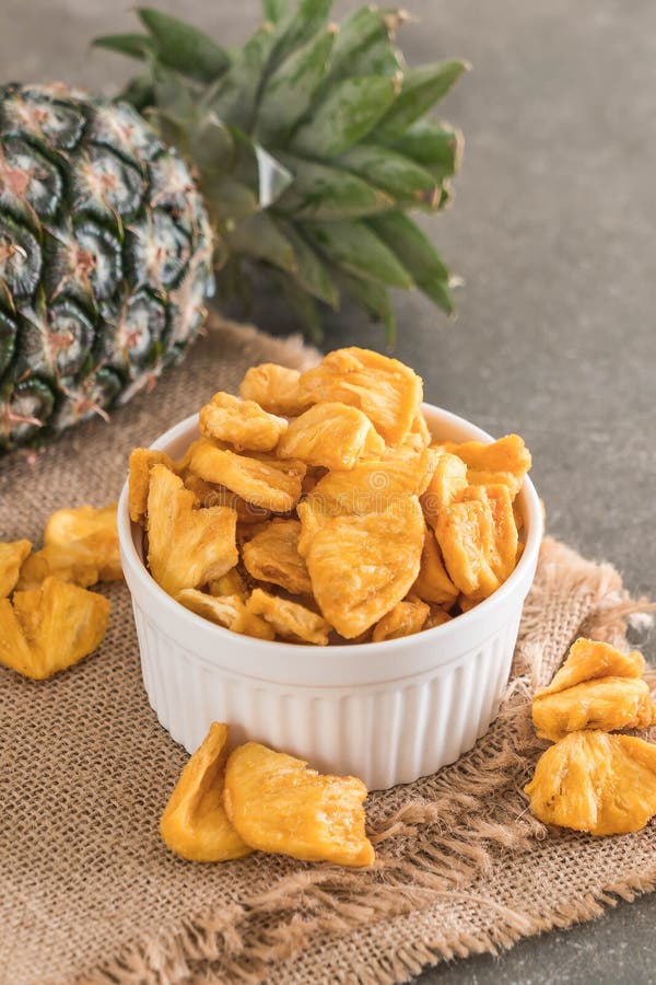 Dried Pineapple Crispy Chips Stock Image Image of pineapple