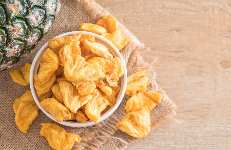 Dried Pineapple Crispy Chips Stock Photo Image of vitamin, healthy