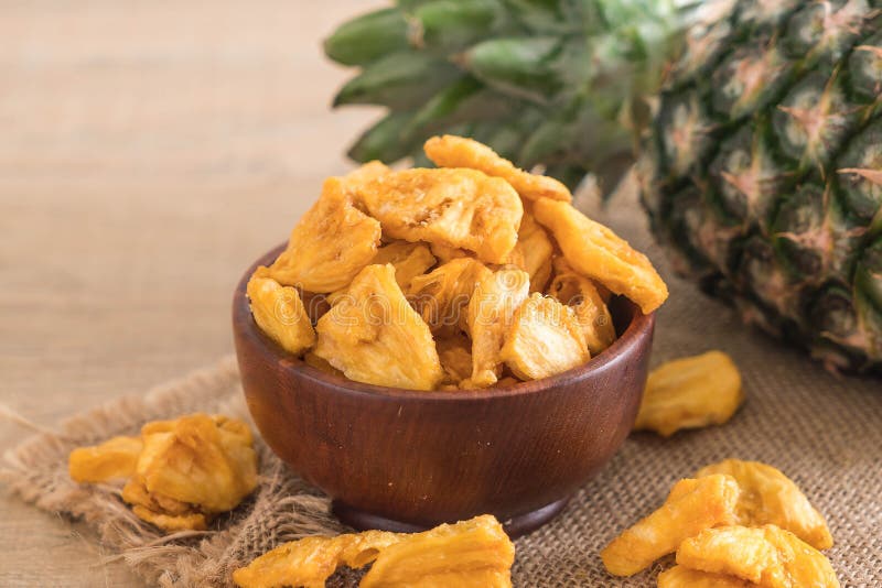 Dried Pineapple Crispy Chips Stock Image Image of life, horizontal