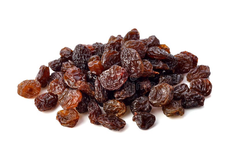 Dried raisins on white stock photo. Image of dessert - 118114944