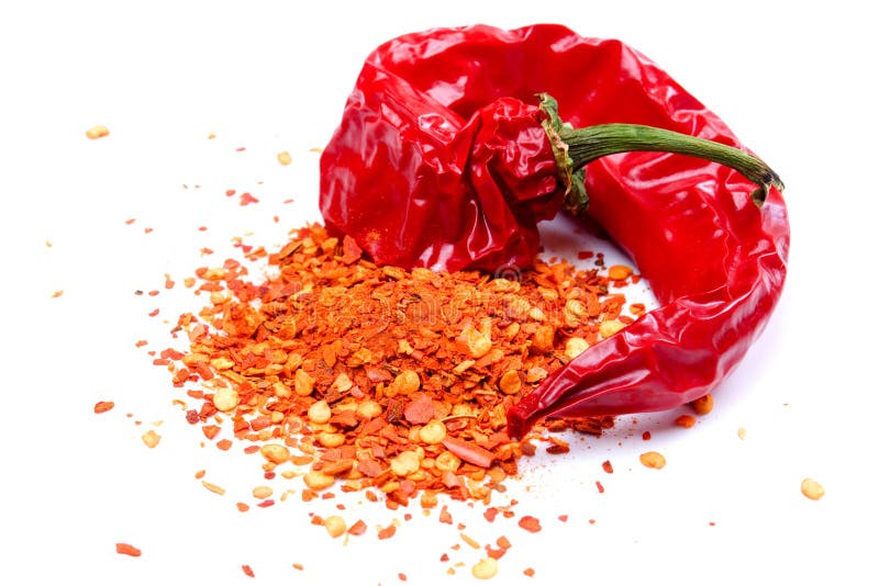 Dried red chili pepper stock photo. Image of condiment 17681680