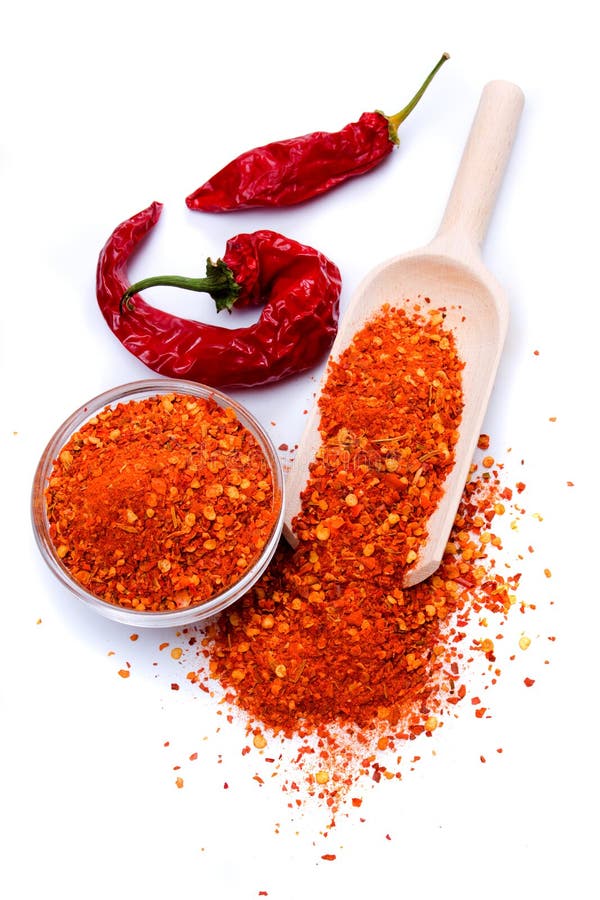 Dried red chili peppers stock photo. Image of spice, isolated 17682182