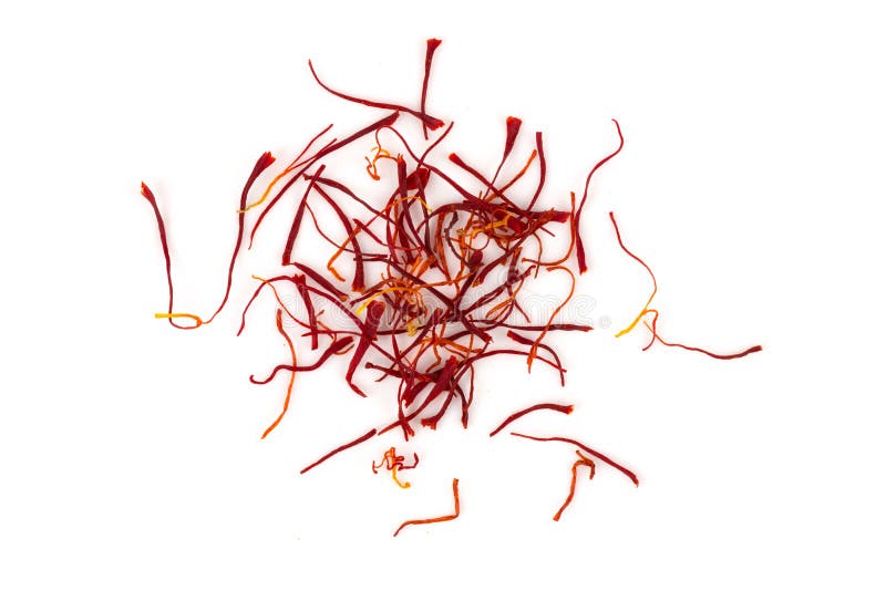 Dried Saffron Spice Isolated Stock Image Image of safranum, oriental