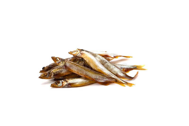 Dried Salted Fish Sticks Isolated on White. Stock Image Image of