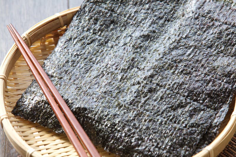 Dried seaweed,nori stock image. Image of dark, background 35540663