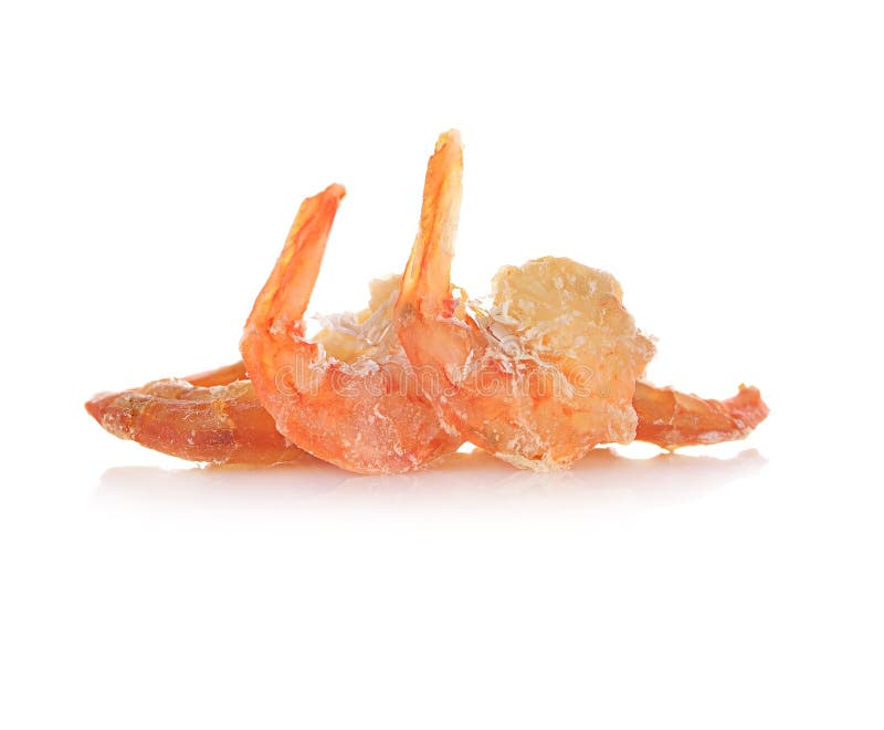 Dried Shrimp Isolated on a White Background Stock Image Image of