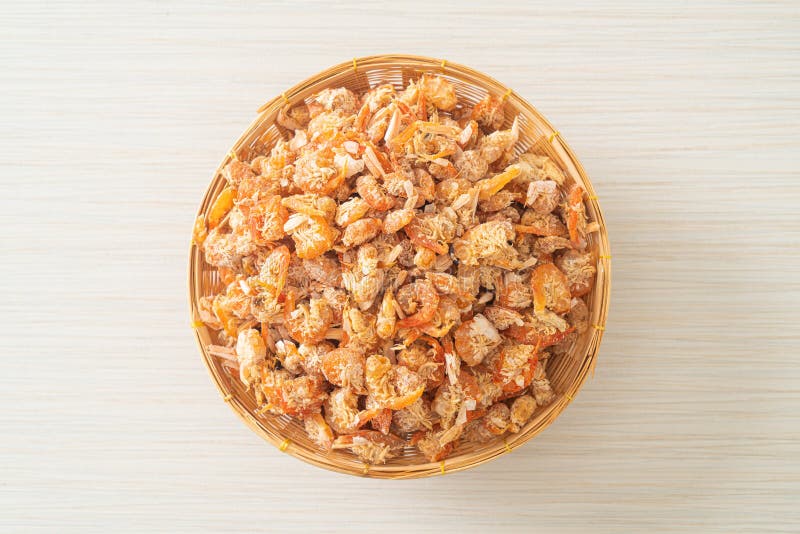 Dried Shrimps or Dried Salted Prawn Stock Photo Image of orange