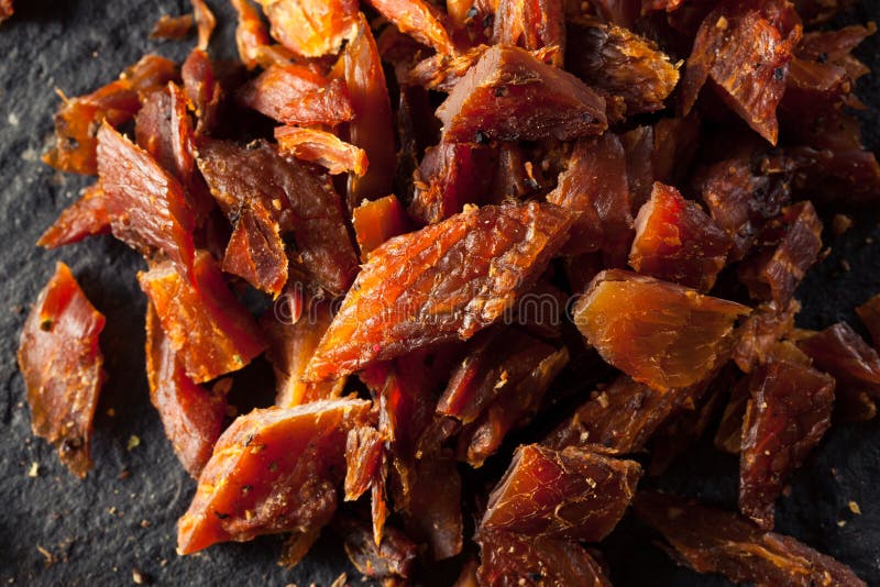 Dried Smoked Salmon Jerky stock image. Image of prepared 69953697
