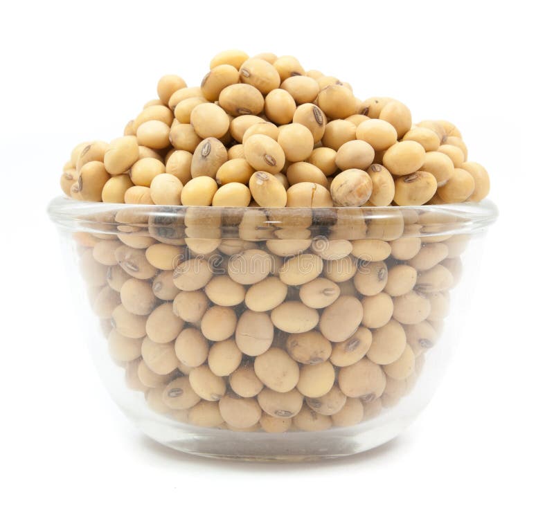 Soybeans In A Wooden Cup Isolated On White Background Stock Photo Image of bean, protein