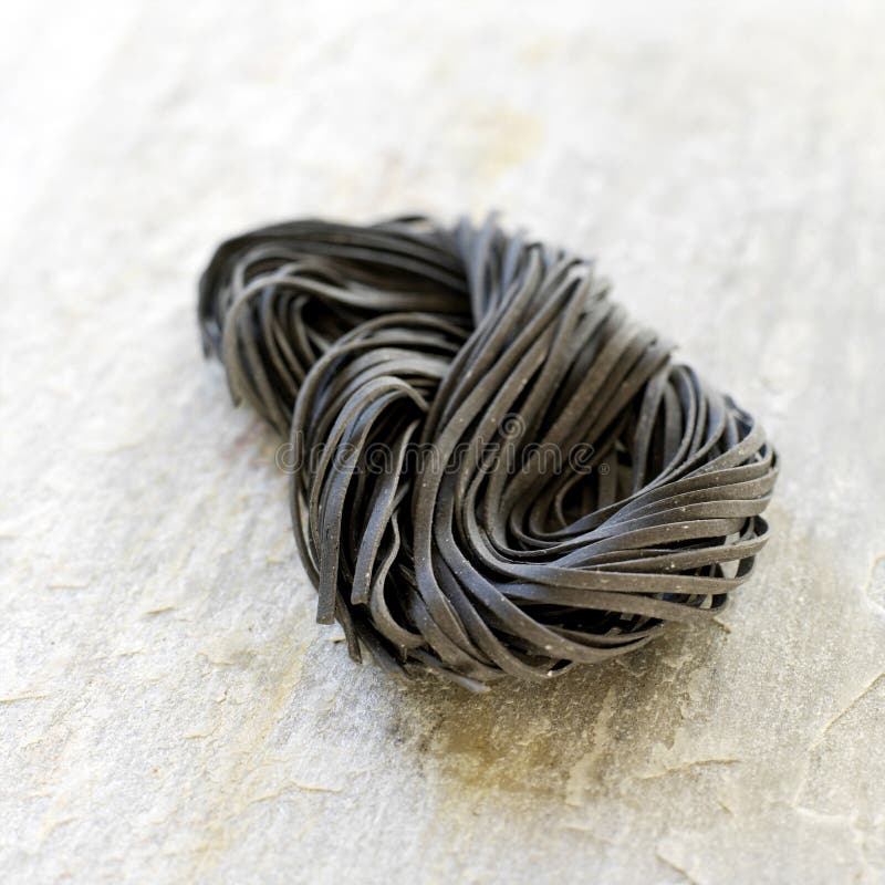 Dried Squid Ink Pasta Nero. Conceptual Image Stock Image Image of