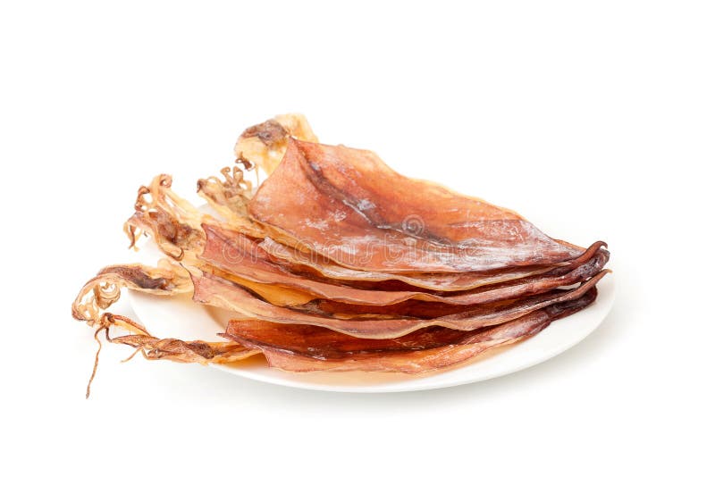 Dried squid stock image. Image of meat, isolated, eating 70936077