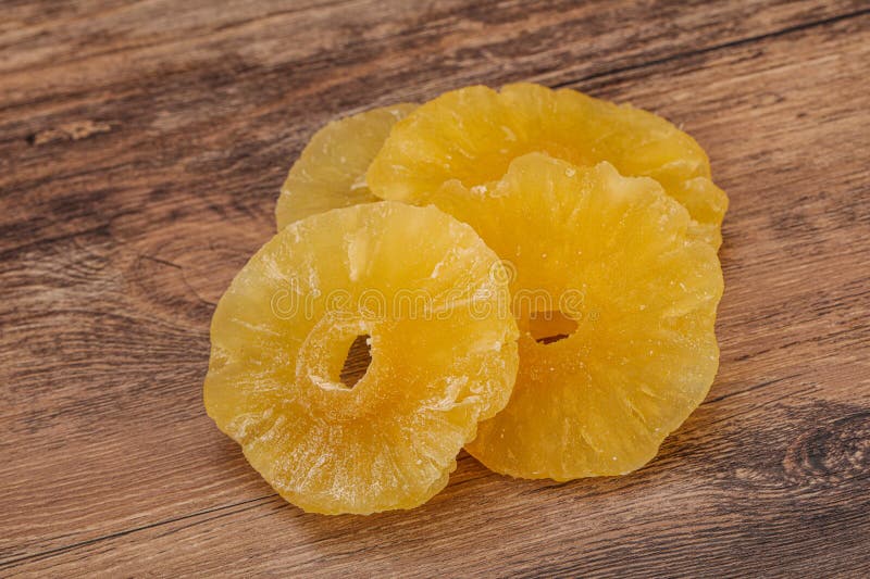 Dried Sweet Tasty Pineapple Heap Stock Image Image of slice, studio