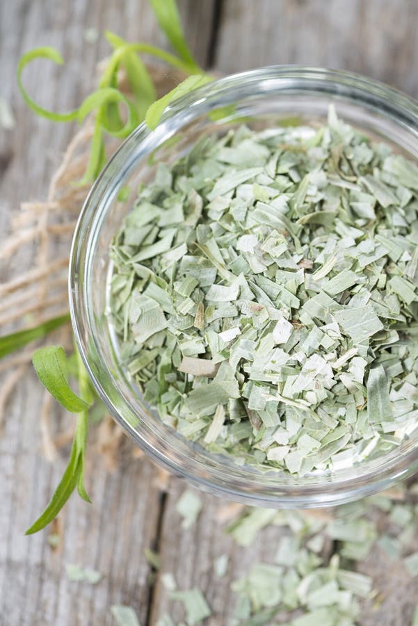 Dried Tarragon in a Small Bowl Stock Photo Image of freshness, macro 42472044