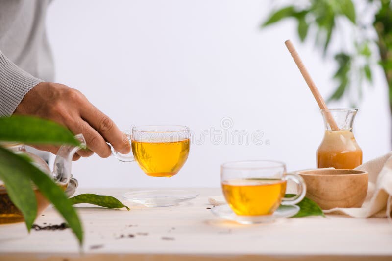 Dried Tea Leaves with Tea Pot Stock Photo Image of fruit, herbal