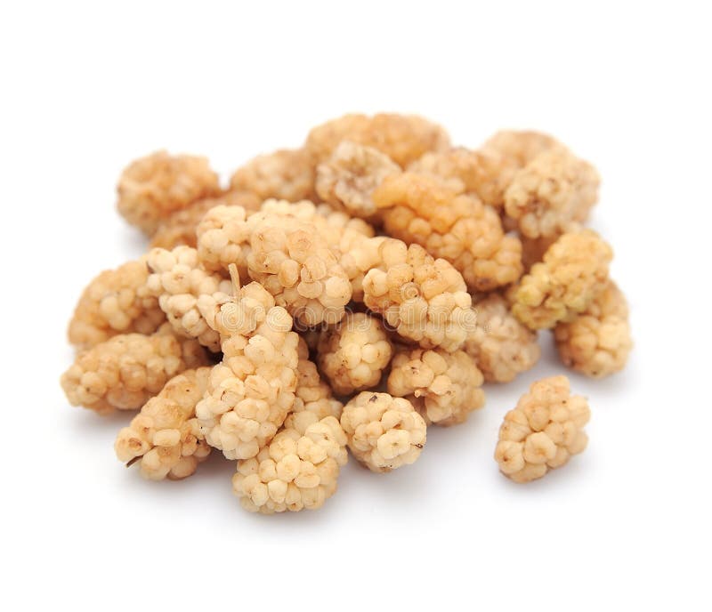 Dried white mulberry stock images