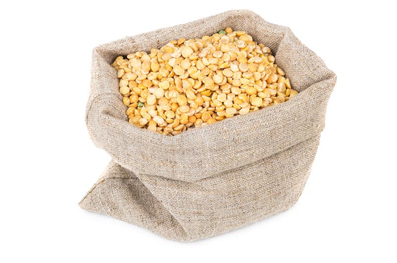 Yellow peas in the bag stock image. Image of agra, trade - 22275123