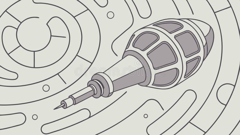 Drill on Abstract Circular Labyrinth Pattern, Complex Pathway, vector design Generative AI stock illustration