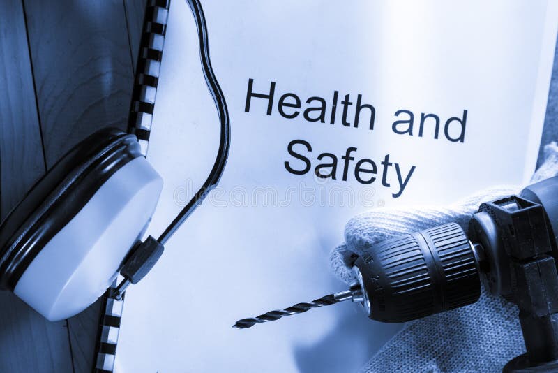 Drill and gloves stock image. Image of page, document 26568473