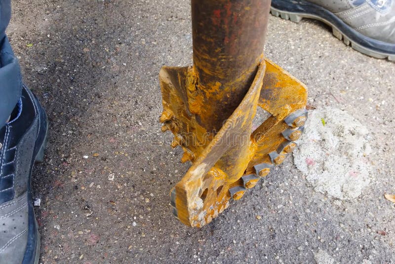 Drill Head for Water Well Drilling. Drilling Stock Image Image of