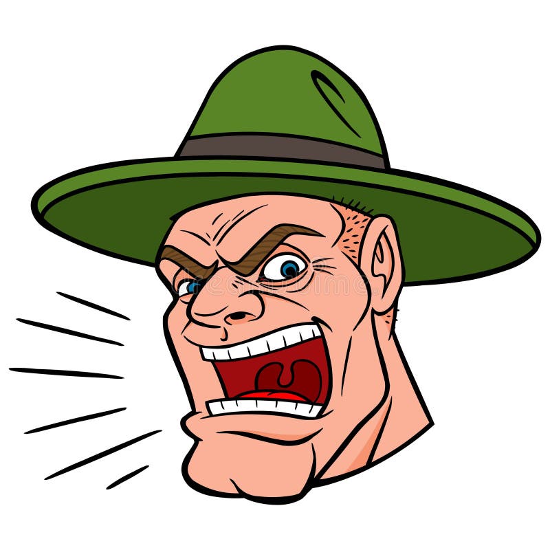 Vector illustration of a Drill Sergeant. Vector illustration of a Drill Sergeant.