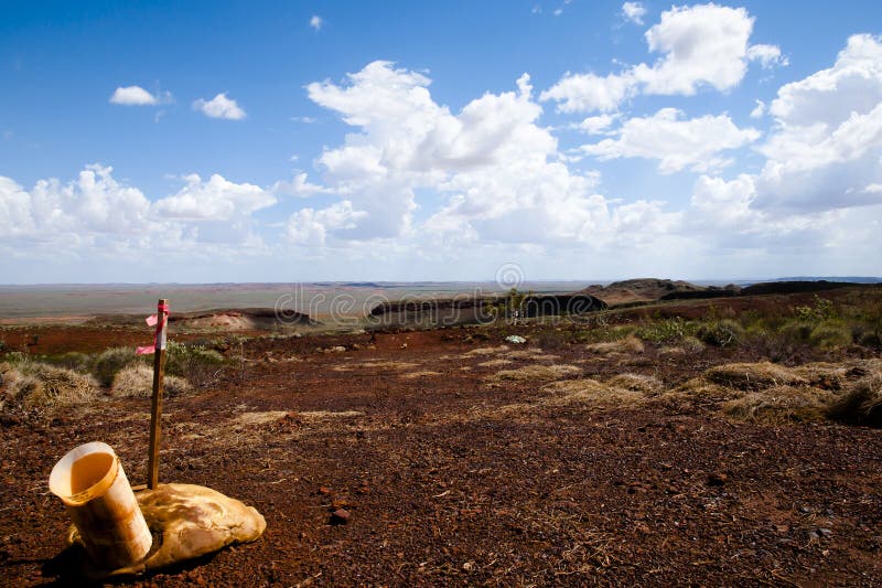 Drilling Field for Mining Exploration - Pilbara - Australia royalty free stock photography