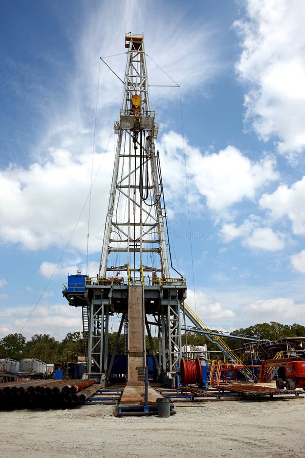 Drilling rig in the clouds