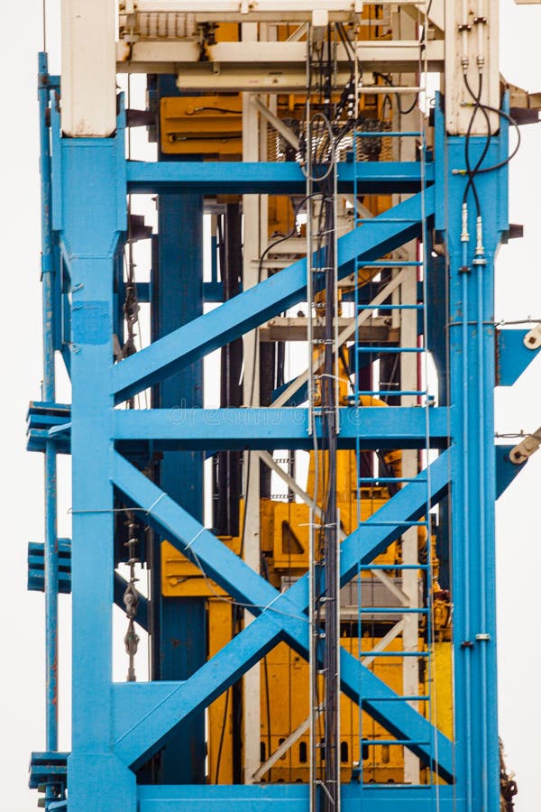 View outside of the onshore drilling platform royalty free stock photo