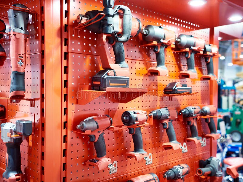 Drills in hardware store stock image. Image of purchase 275138599