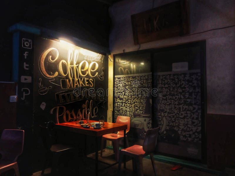 Drink Coffee on a Corner of a Street Editorial Photography Image of