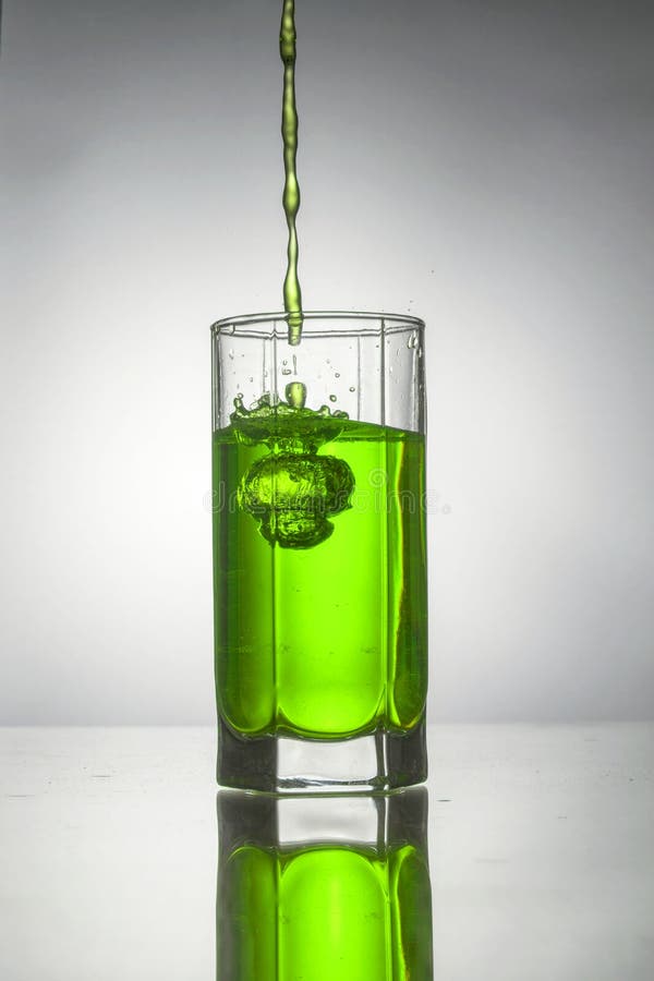 Green color drink stock image. Image of water, green 13025347