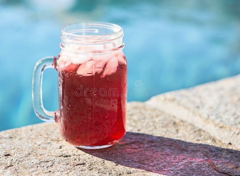 Drink by the pool