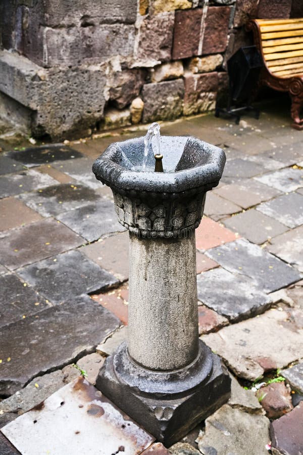Drinking Fountain In Medieval Monastery In Armenia Stock Photos Image