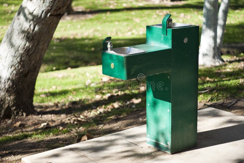 Drinking Fountains in Park stock image. Image of fountain 18323563