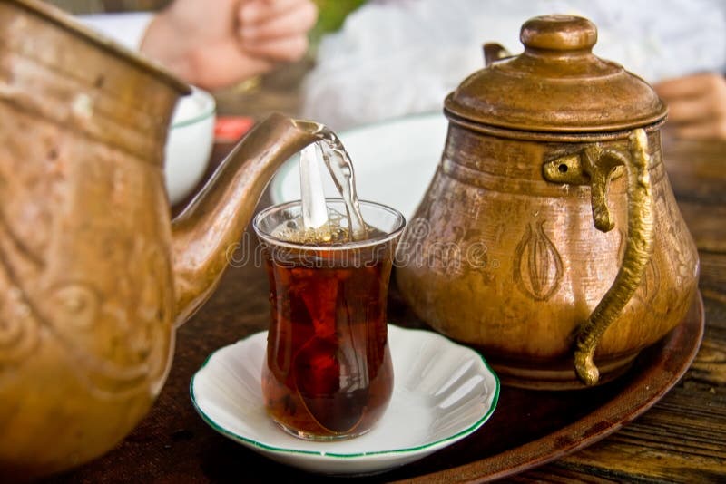Drinking Traditional Turkish Tea Stock Photo Image of party, istanbul
