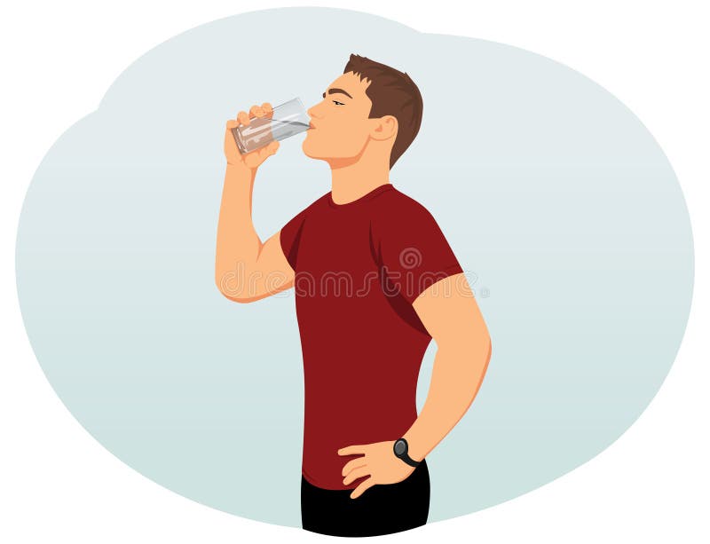 Drinking water royalty free illustration Drinking water royalty free illustration