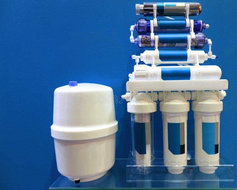 The drinking water treatment system is reverse osmosis royalty free stock photos