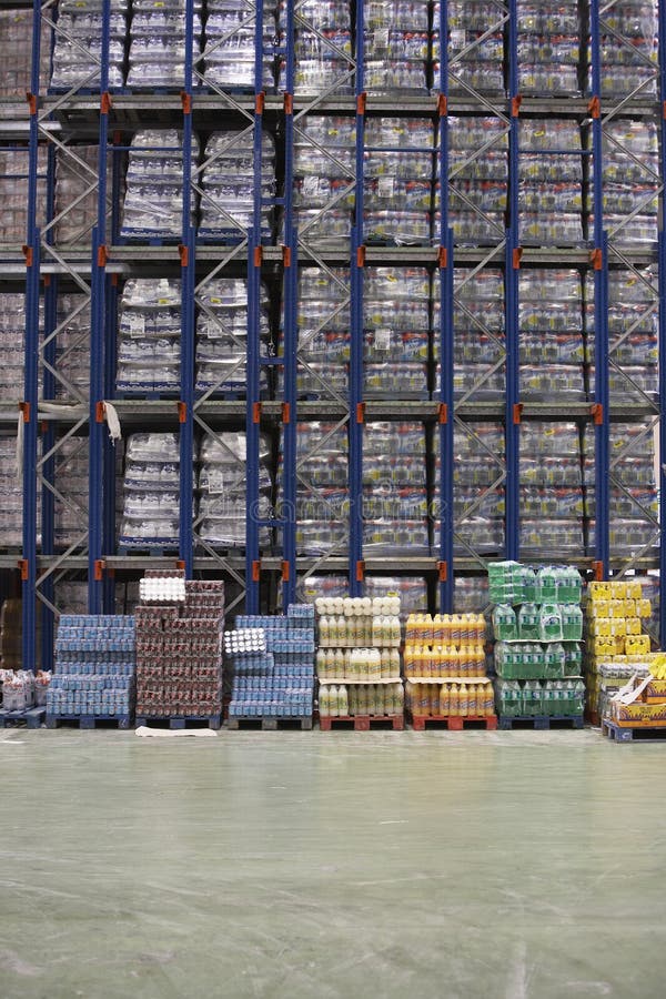 Drinks in Warehouse stock image. Image of inventory, facility 31841623