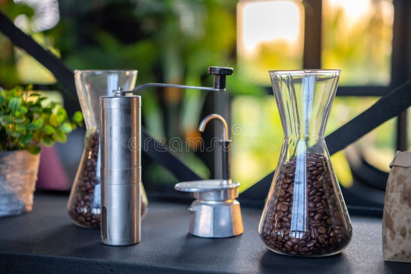 Drip Coffee, Coffee Brewing Gadgets Stock Photo Image of barista