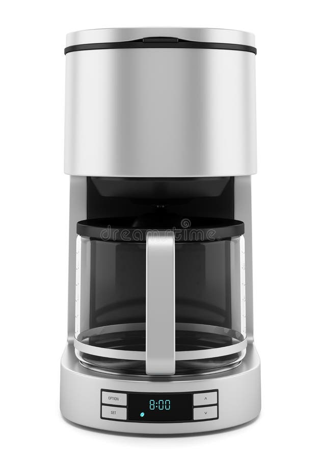 Drip coffee machine isolated on white royalty free illustration