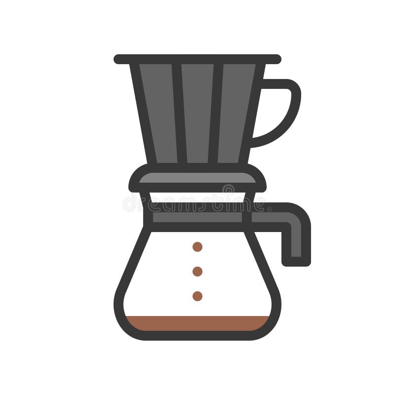 Drip Coffee Vector, Coffee Related Line Style Editable Stroke Icon