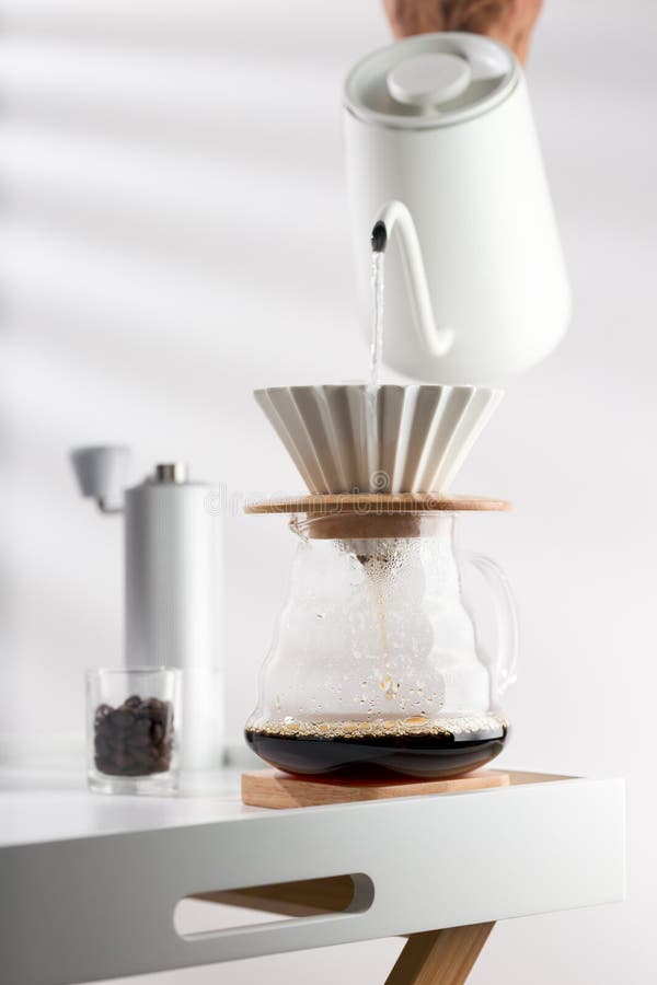 Drip hot coffee stock image. Image of pour, extraction 265578239