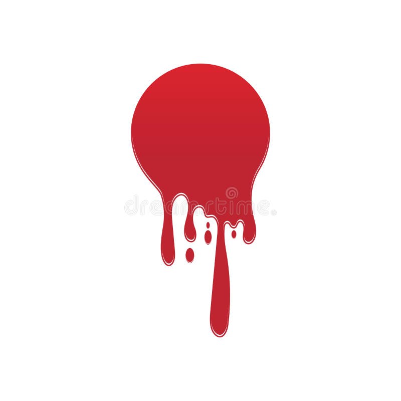 Dripping Paint Icon Logo. Current Liquid. Paint Flows. Melted Circle ...