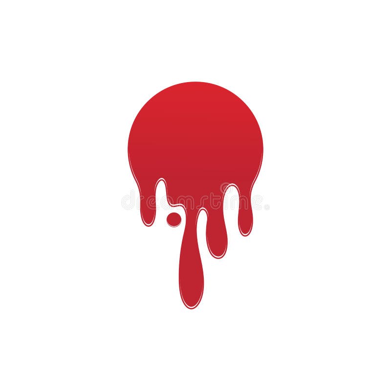 Dripping Paint Icon Logo. Current Liquid. Paint Flows. Melted Circle ...