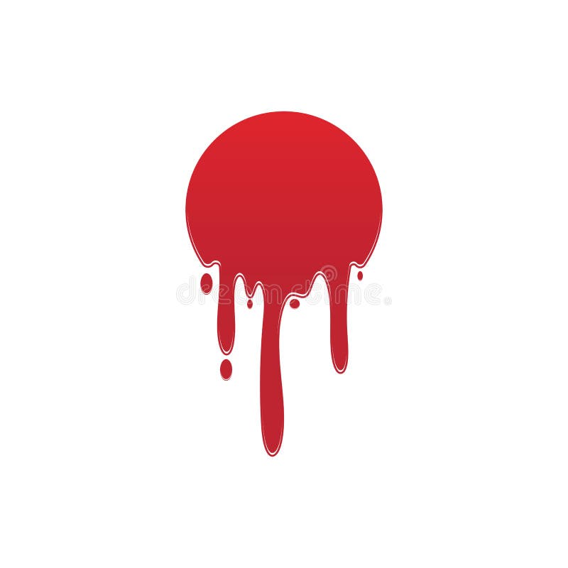 Dripping Paint Icon Logo. Current Liquid. Paint Flows. Melted Circle ...