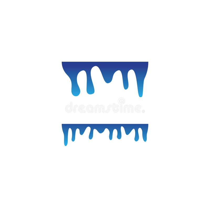 Dripping Paint Icon Logo. Current Liquid. Paint Flows. Melted Circle Logo. Current Paint Stains