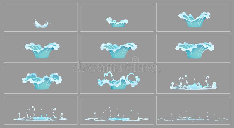 Dripping water special effect animation frames