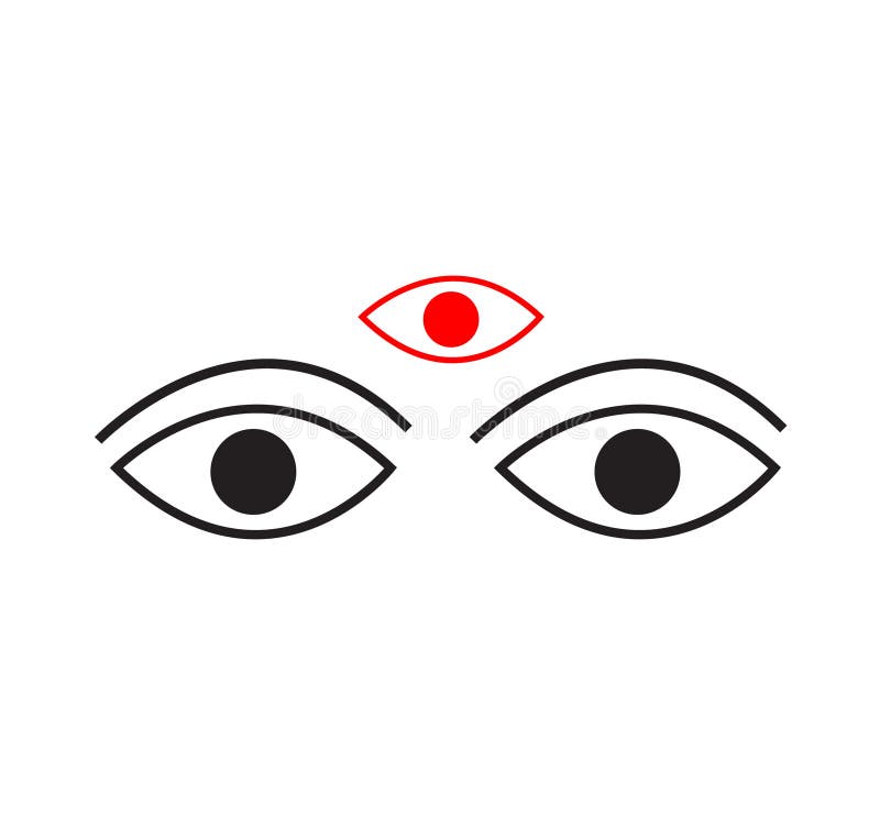 Drittes Auge, Psychische Abbildung Stock Abbildung